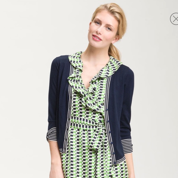kate spade Sweaters - Kate Spade Roscoe Striped Silk Blend Cardigan